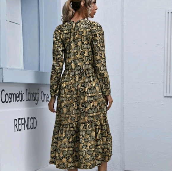 NEW Snakeskin Print Dress - Picture 3 of 10